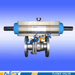 費雷西裝車灌裝系統專用氣動三段式法蘭球閥氣動活塞兩段式切斷閥