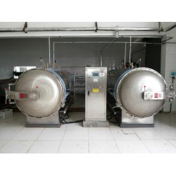 廠家直銷(xiāo)雙鍋并聯(lián)水浴式高溫高壓殺菌鍋