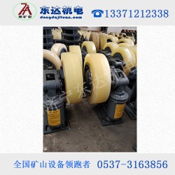 LS30罐籠用雙輪滾輪罐耳采用碟簧緩沖技術