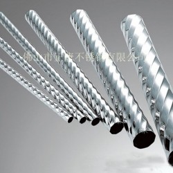 304不銹鋼花紋管，不銹鋼螺紋管