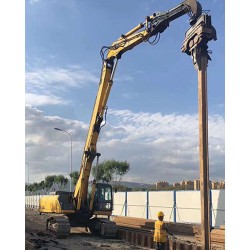 挖掘機打樁臂改裝 打樁臂定制廠家，三一重工，神鋼系列