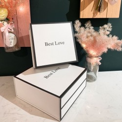 廠家現貨白色翻蓋伴手禮生日禮品袋節日禮物盒情人節包裝盒子定制