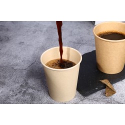 供應出口外貿一次性紙杯，單層杯8oz