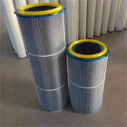 電廠聚酯纖維粉塵濾芯-工業拋丸機覆膜六耳快拆除塵濾筒